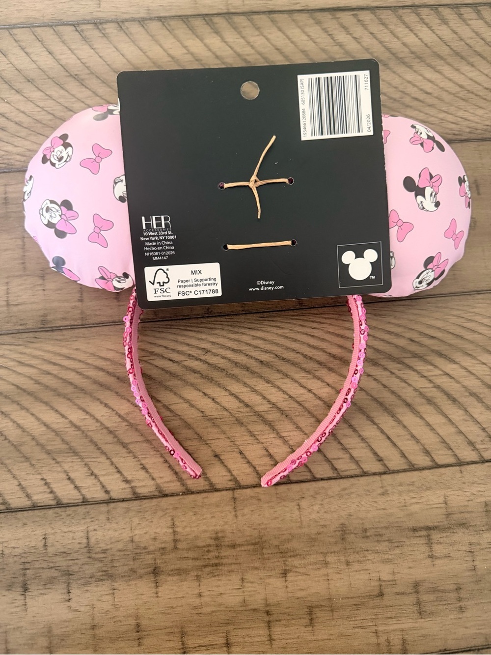 [Disney] NWT Pink Sequin Mickey Minnie Ears - Picture 2 of 3